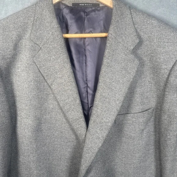 Hickey Freeman Limited 100% Cashmere Blazer Mens 48L Gray Sport Coat Blazer USA - Picture 6 of 10